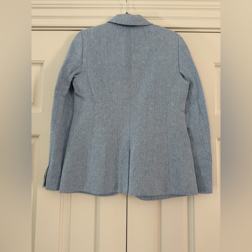🔥NWT J. Crew Blue Herringbone Blazer - Picture 6 of 12